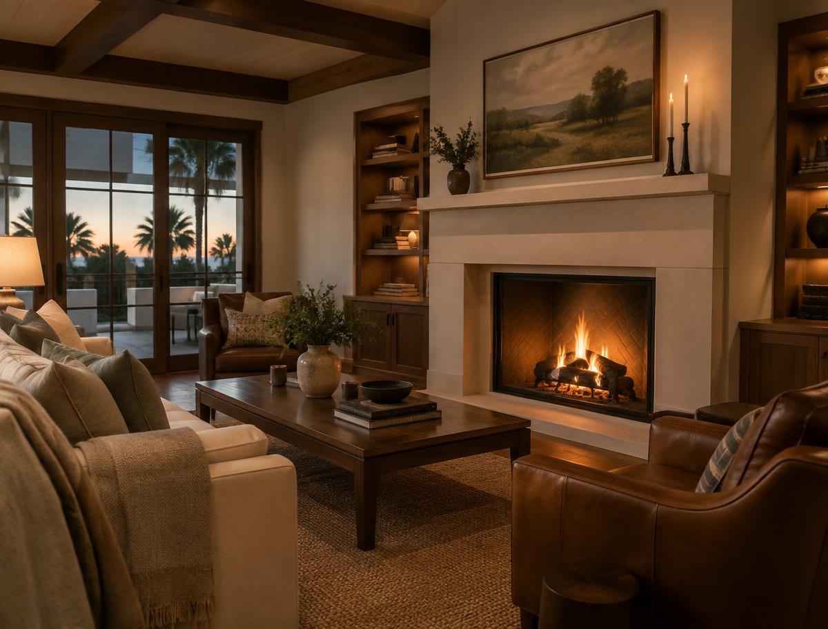 Clean, safe fireplace after chimney service in Los Angeles, CA