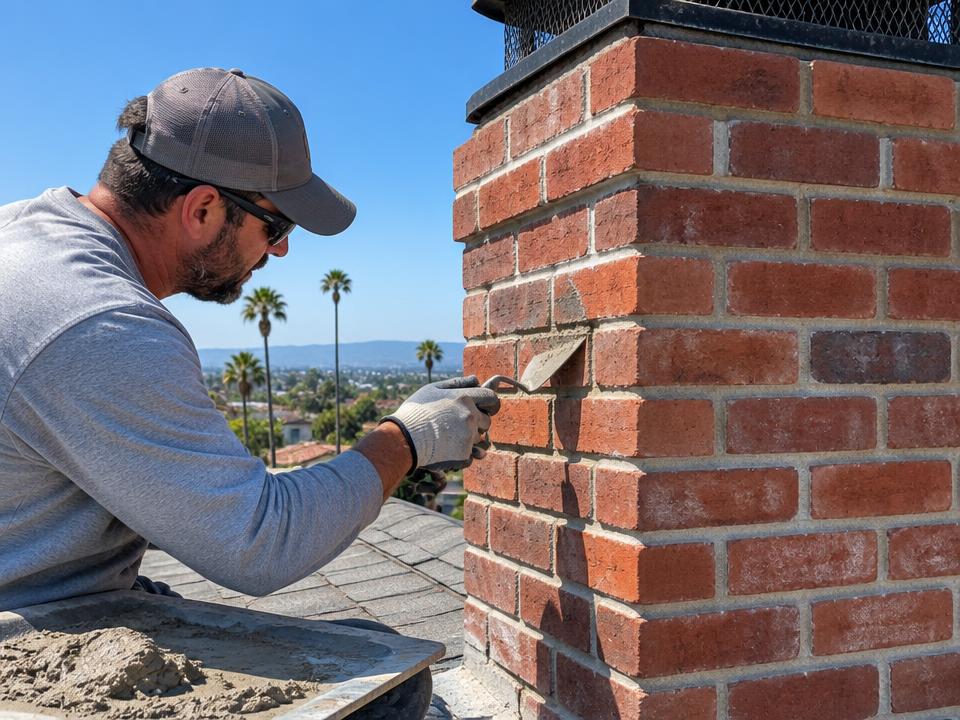 Chimney masonry and tuckpointing repair in Los Angeles, CA